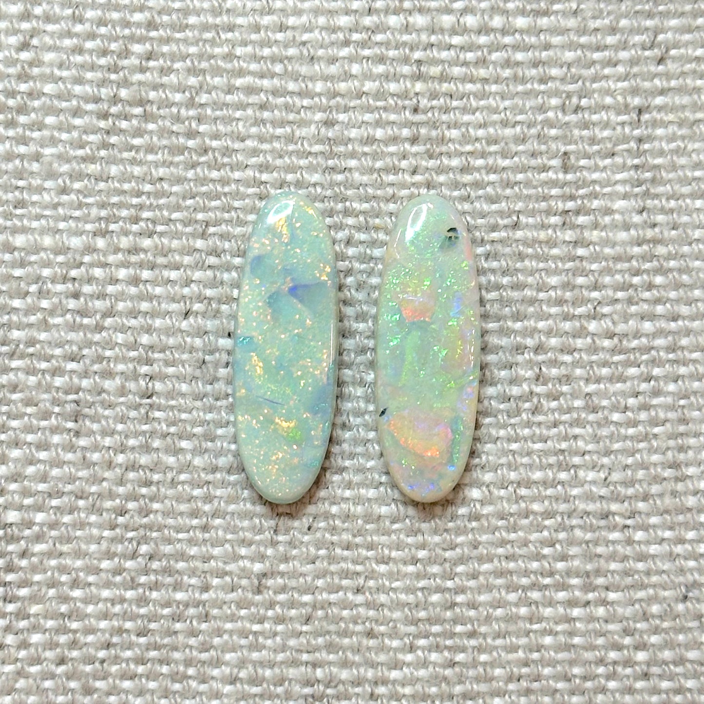 Sterling Opal 8x24mm Oval Cabochon Set