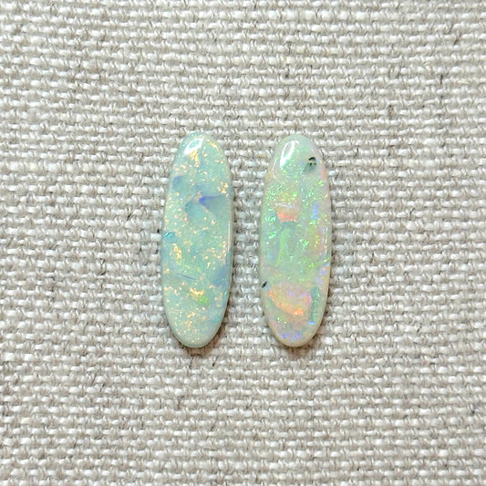 Sterling Opal 8x24mm Oval Cabochon Set