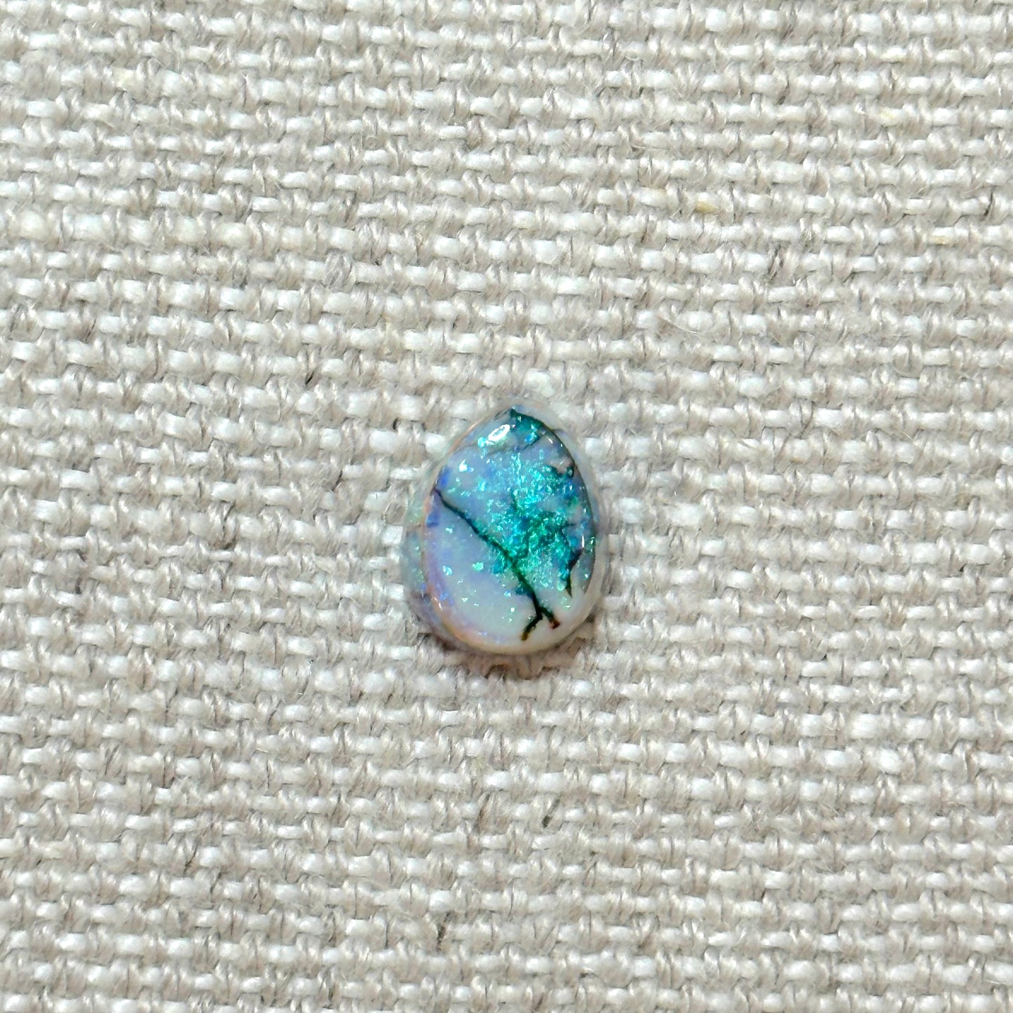 Sterling Opal 8x10mm Pear Cabochon