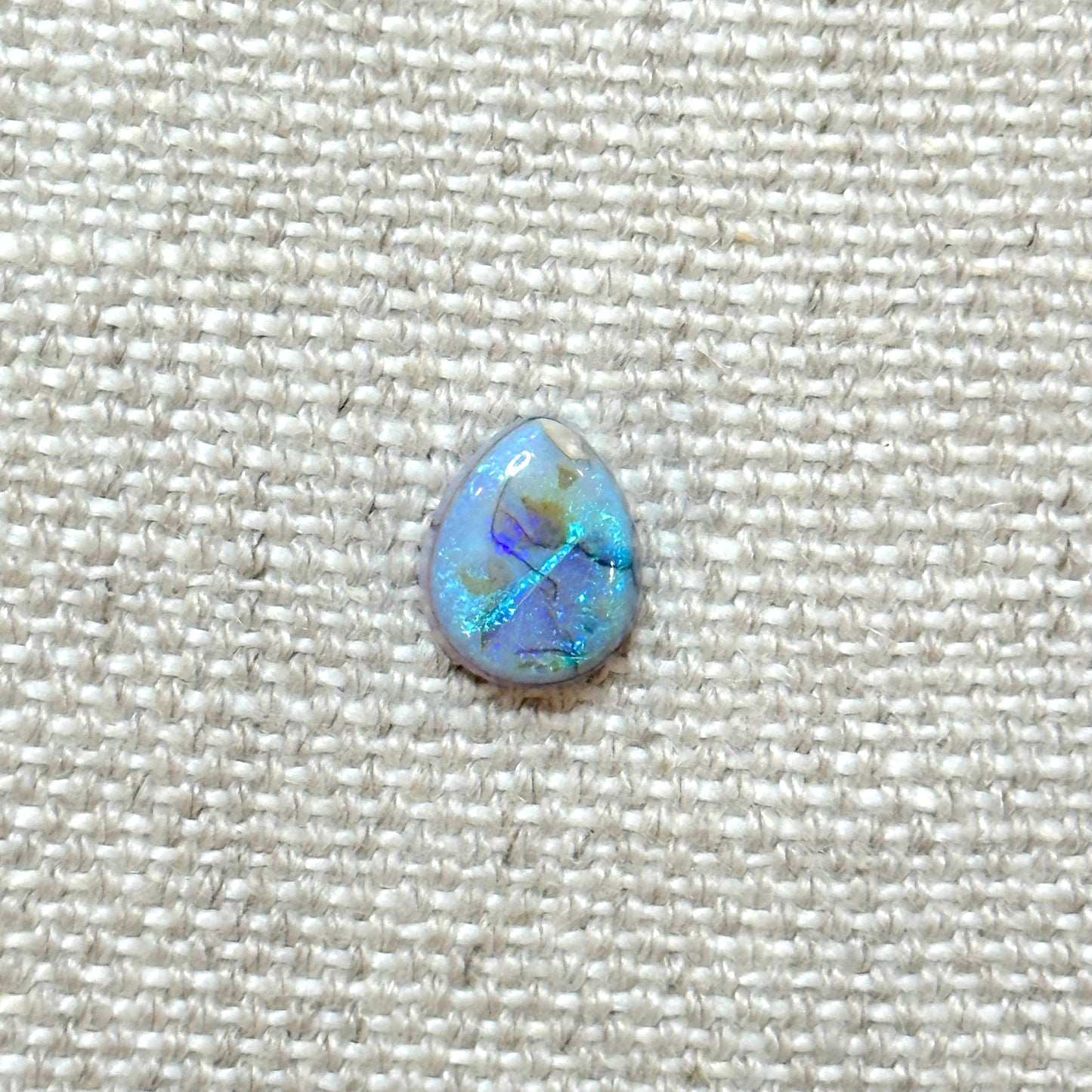 Sterling Opal 8x10mm Pear Cabochon