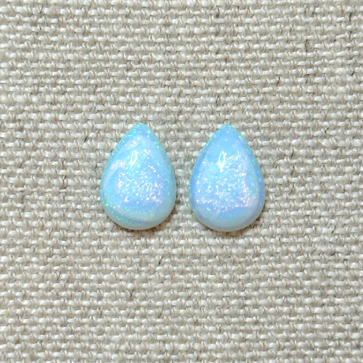 Sterling Opal 10x14mm Pear Cabochon Set