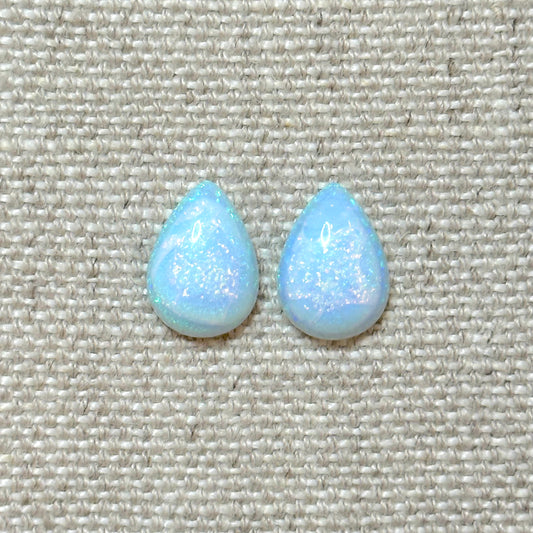 Sterling Opal 10x14mm Pear Cabochon Set