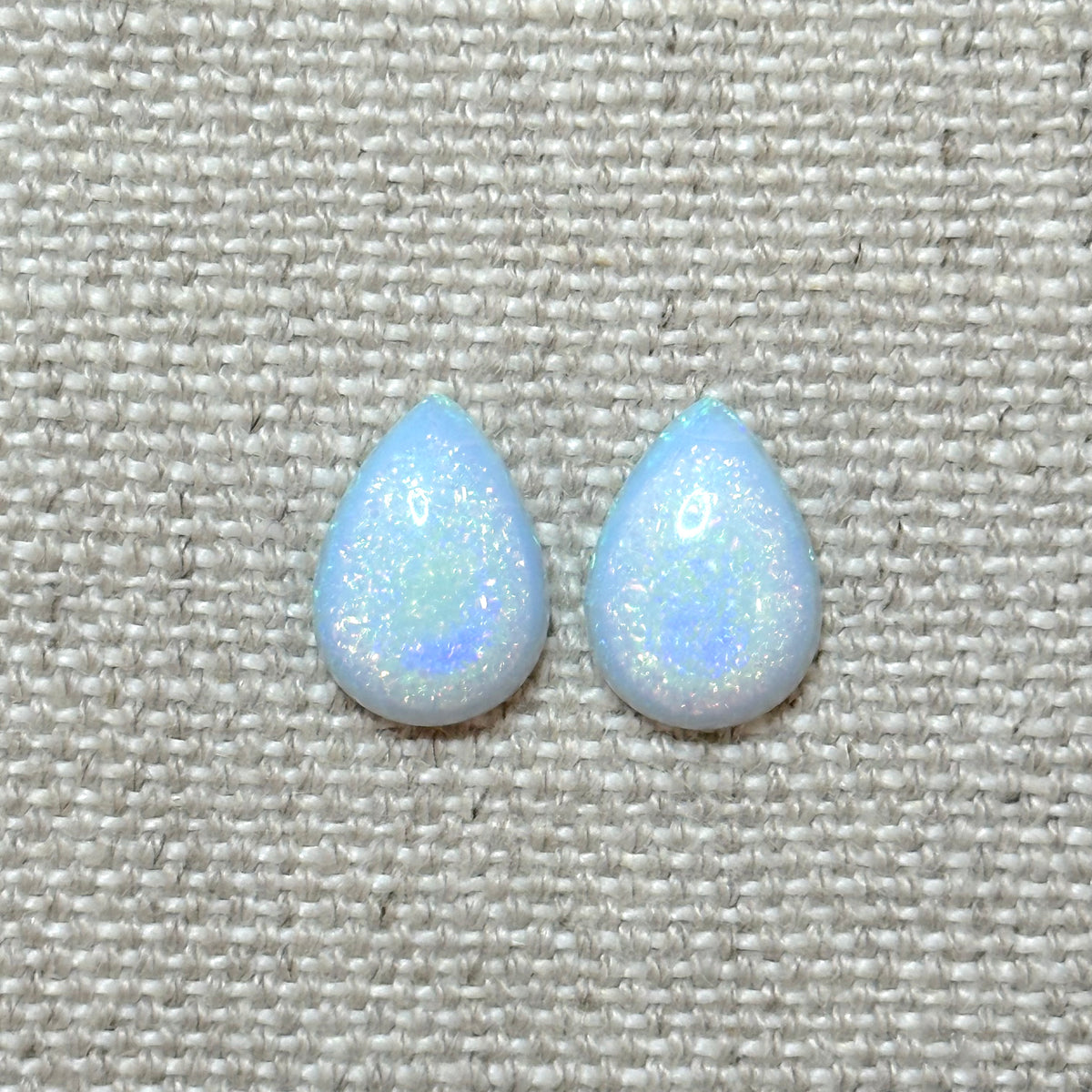 Sterling Opal 10x14mm Pear Cabochon Set