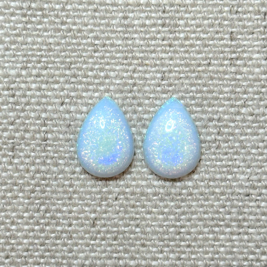 Sterling Opal 10x14mm Pear Cabochon Set
