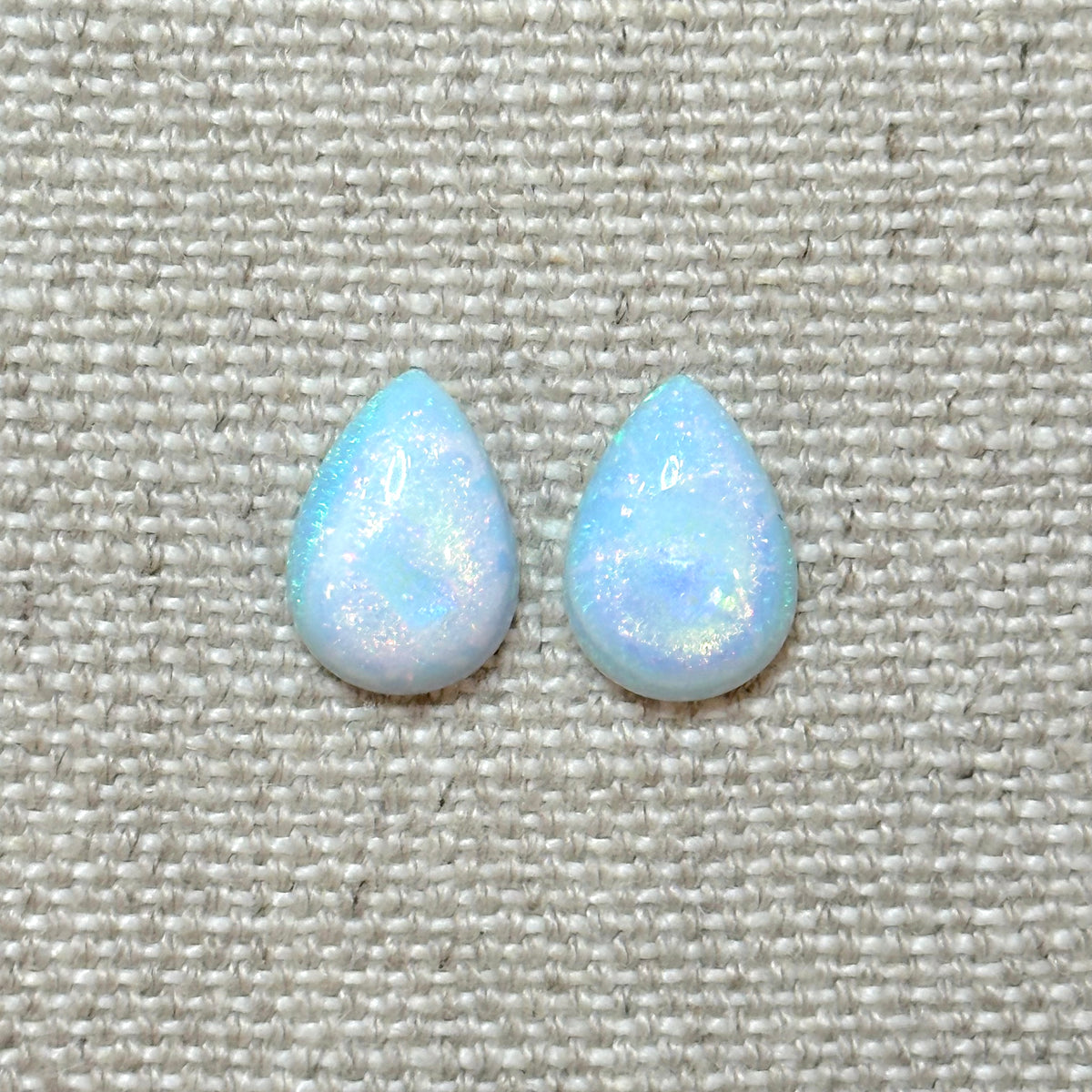 Sterling Opal 10x14mm Pear Cabochon Set