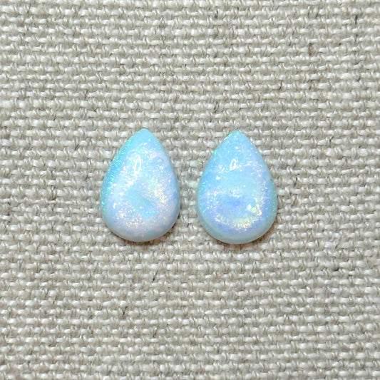 Sterling Opal 10x14mm Pear Cabochon Set