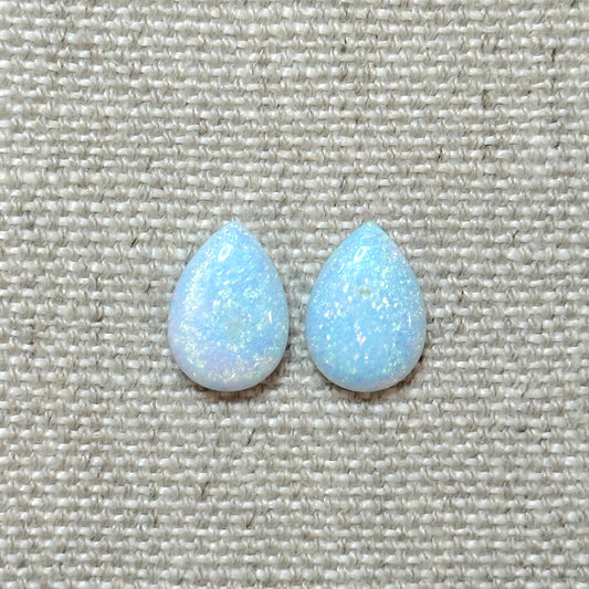 Sterling Opal 10x14mm Pear Cabochon Set