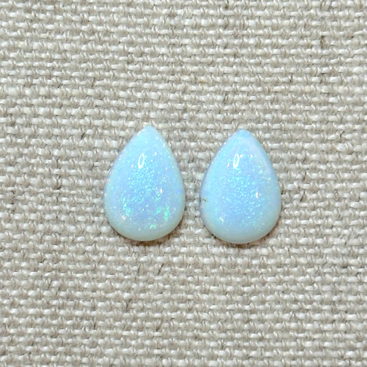 Sterling Opal 10x14mm Pear Cabochon Set
