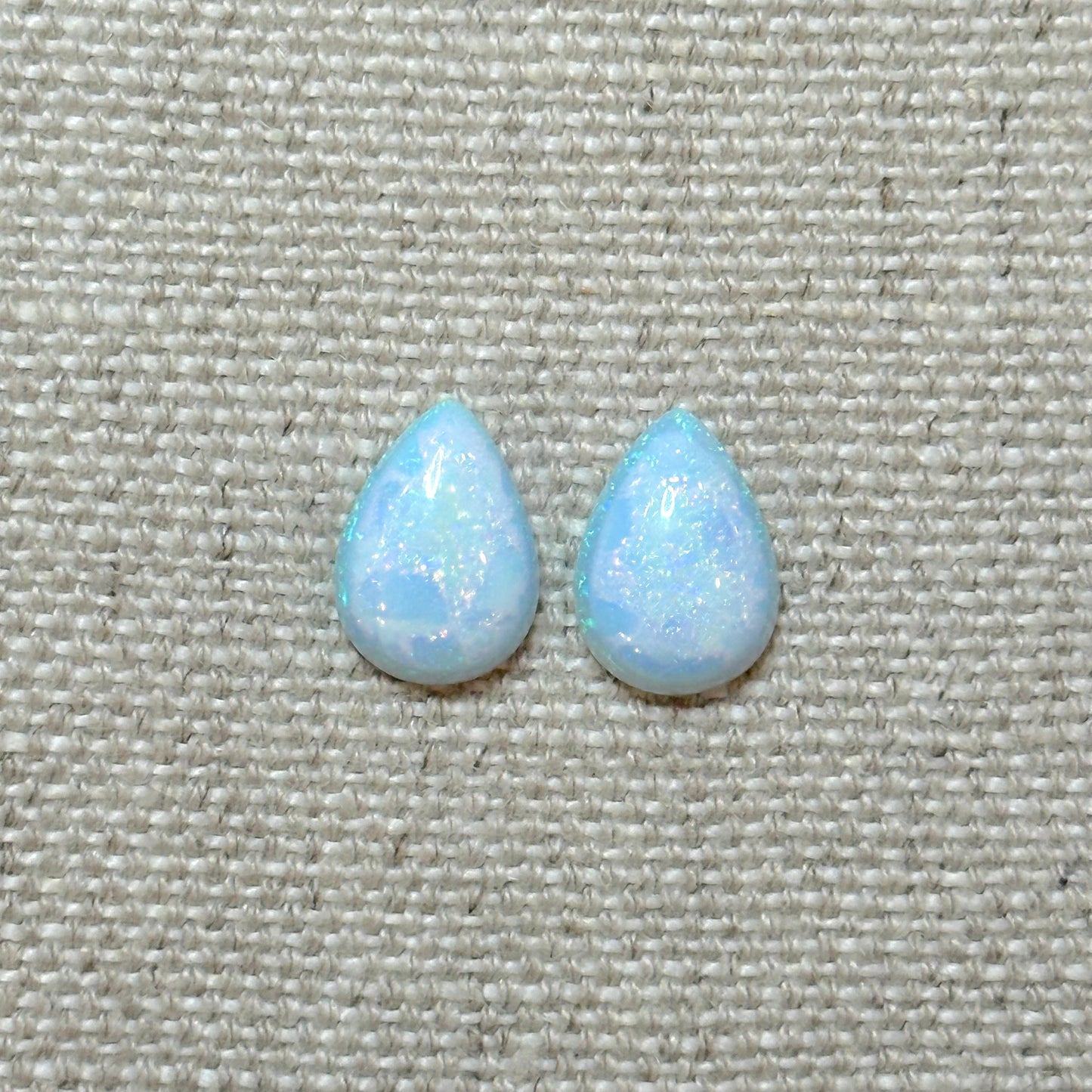 Sterling Opal 10x14mm Pear Cabochon Set