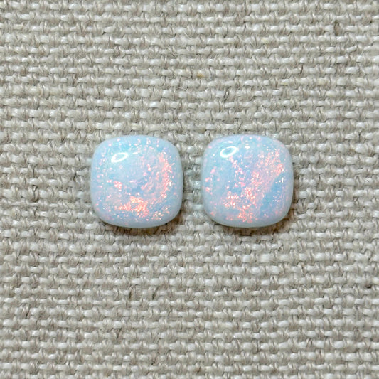 Sterling Opal 10mm Cushion Cut Square Cabochon Set