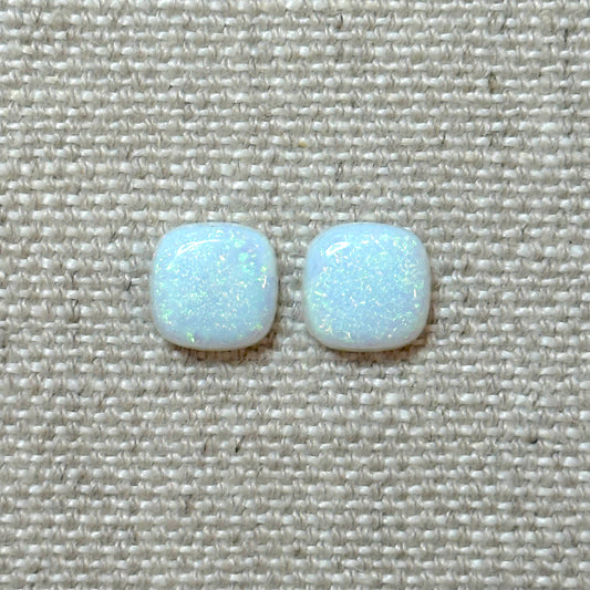 Sterling Opal 10mm Cushion Cut Square Cabochon Set
