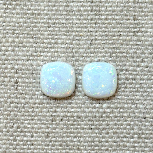 Sterling Opal 10mm Cushion Cut Square Cabochon Set