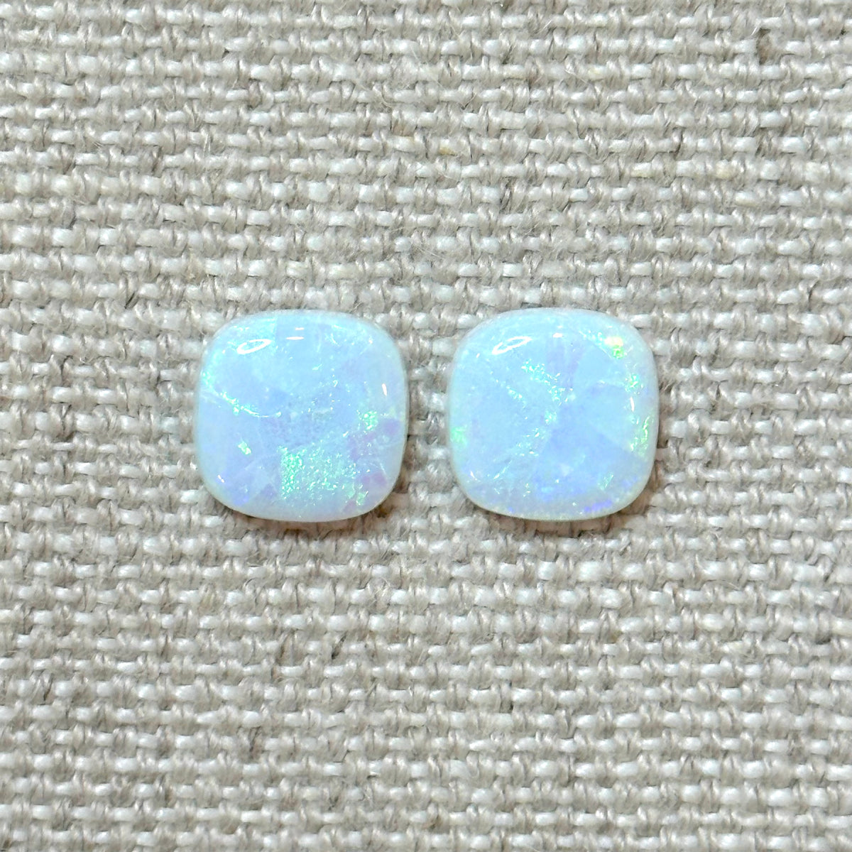 Sterling Opal 10mm Cushion Cut Square Cabochon Set