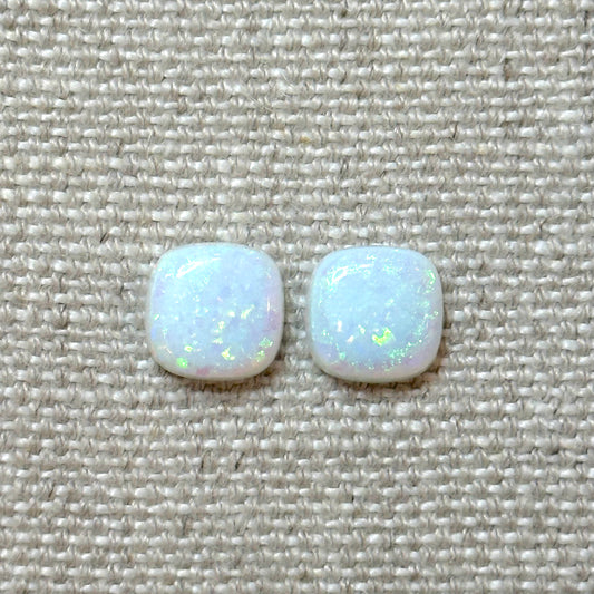 Sterling Opal 10mm Cushion Cut Square Cabochon Set