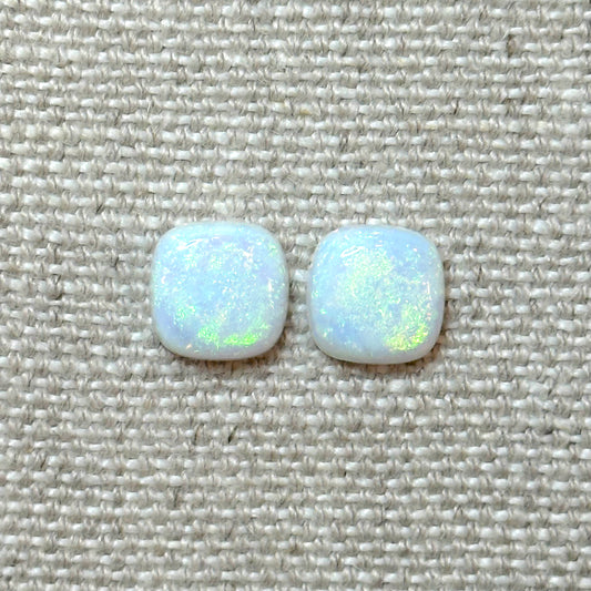 Sterling Opal 10mm Cushion Cut Square Cabochon Set