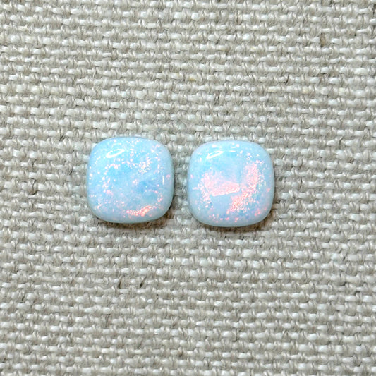 Sterling Opal 10mm Cushion Cut Square Cabochon Set