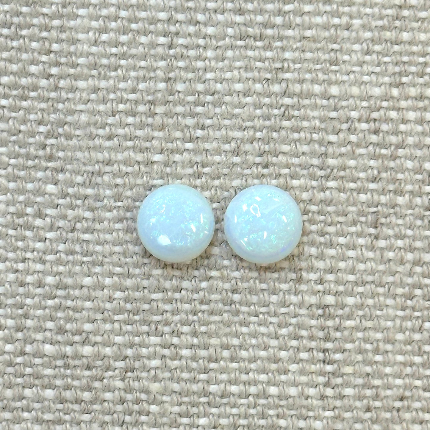 Sterling Opal 8mm Round Cabochon Set