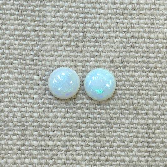Sterling Opal 8mm Round Cabochon Set