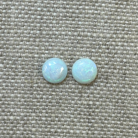 Sterling Opal 8mm Round Cabochon Set