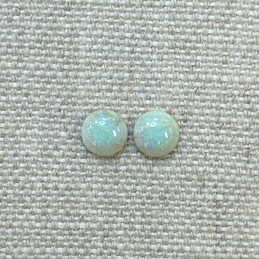 Sterling Opal 8mm Round Cabochon Set