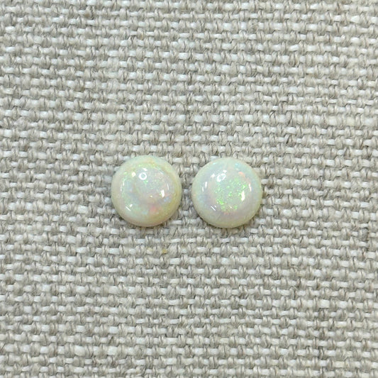 Sterling Opal 8mm Round Cabochon Set