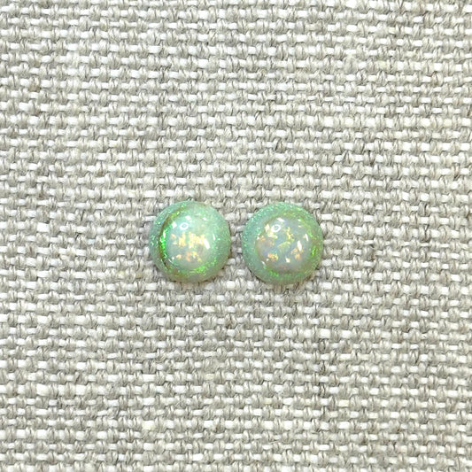 Sterling Opal 8mm Round Cabochon Set