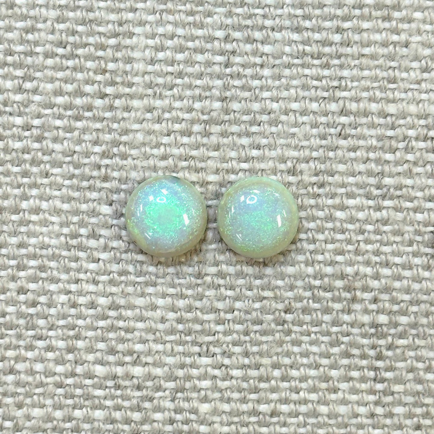 Sterling Opal 8mm Round Cabochon Set