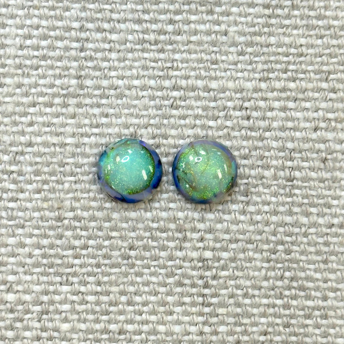 Sterling Opal 8mm Round Cabochon Set