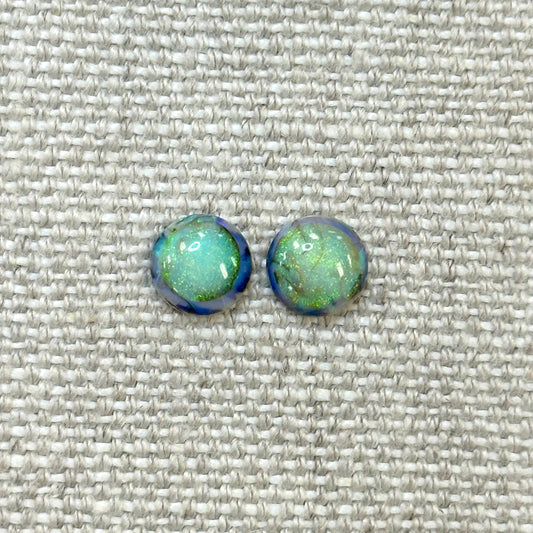 Sterling Opal 8mm Round Cabochon Set