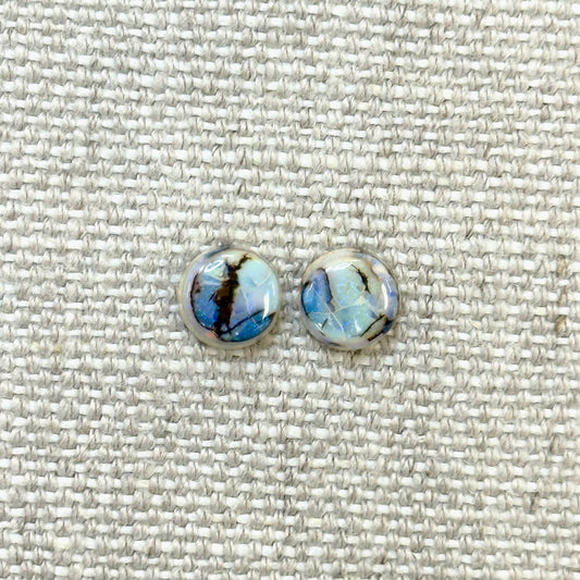 Sterling Opal 8mm Round Cabochon Set