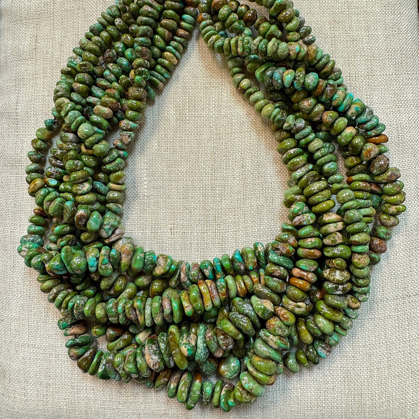 Emerald Valley Turquoise Graduated Flat Nugget Strand 6.5-11mm -- 16"