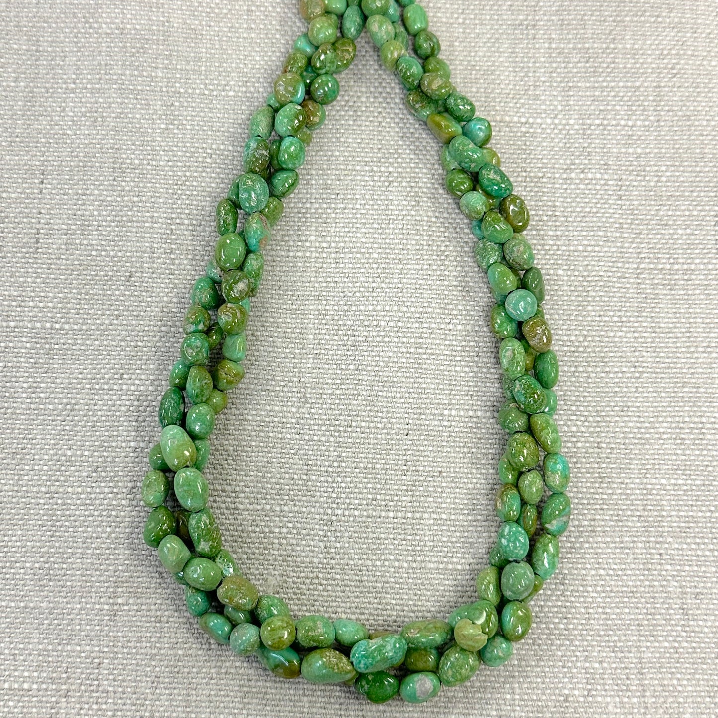 Kingman Emerald Valley 6.7-7mm Freeform Nugget Strands  -- 16"