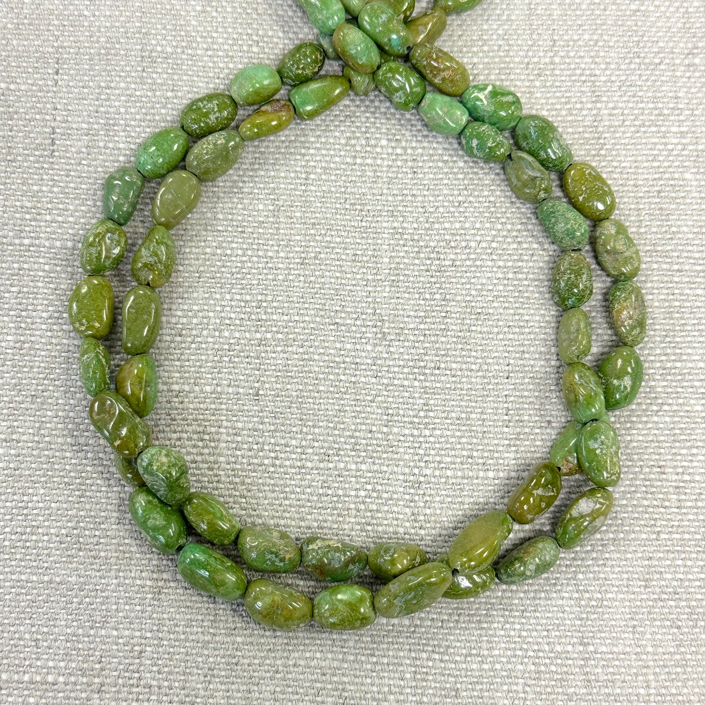 Kingman Emerald Valley 7.6-8mm Freeform Nugget Strands  -- 16"