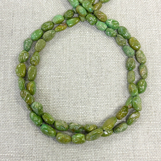 Kingman Emerald Valley 7.6-8mm Freeform Nugget Strands  -- 16"