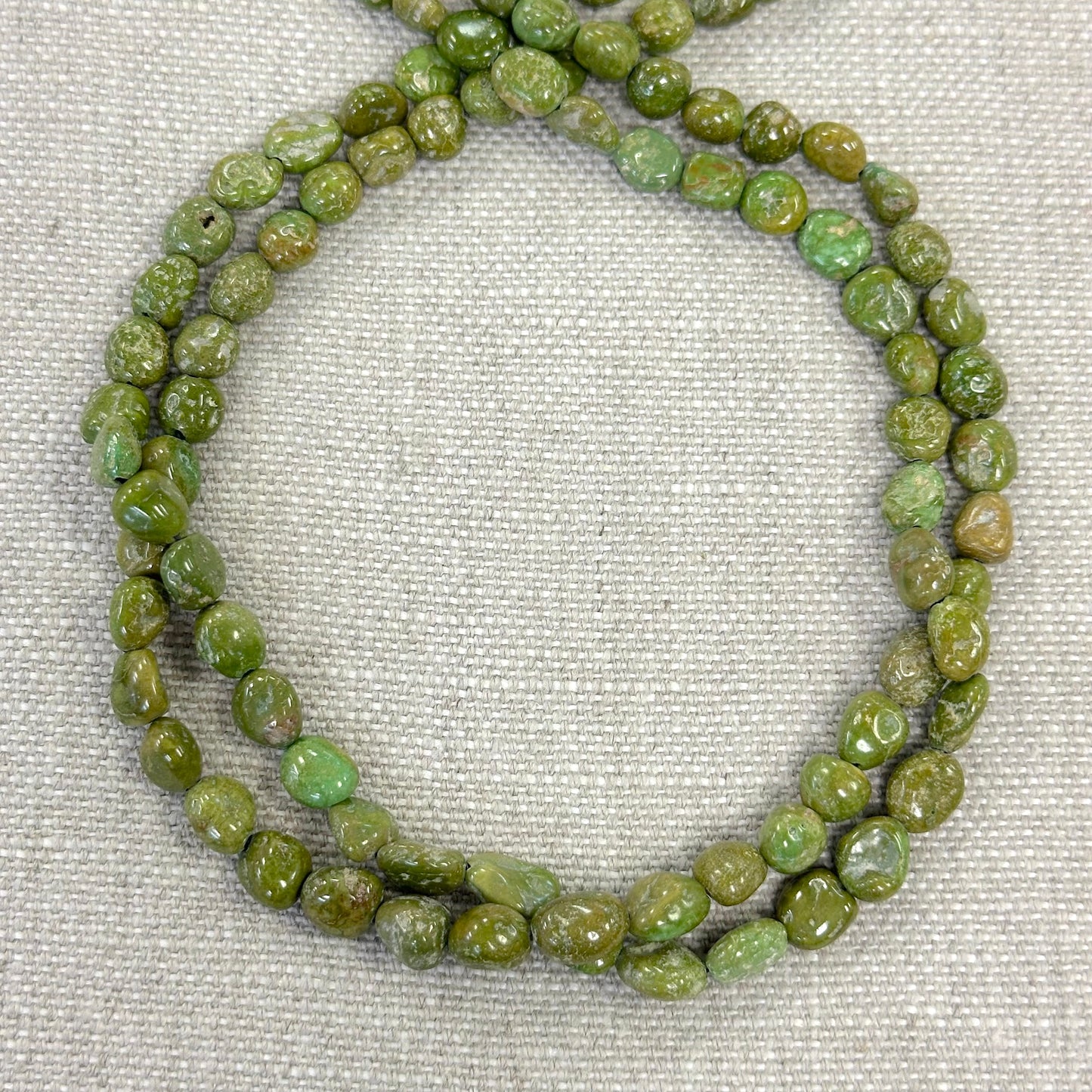 Kingman Emerald Valley 7.7-8mm Freeform Nugget Strands  -- 16"