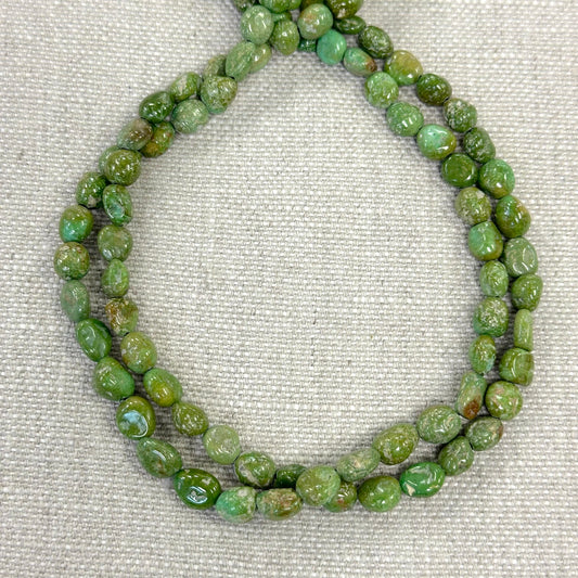 Kingman Emerald Valley 7.2-7.8mm Freeform Nugget Strands  -- 16"