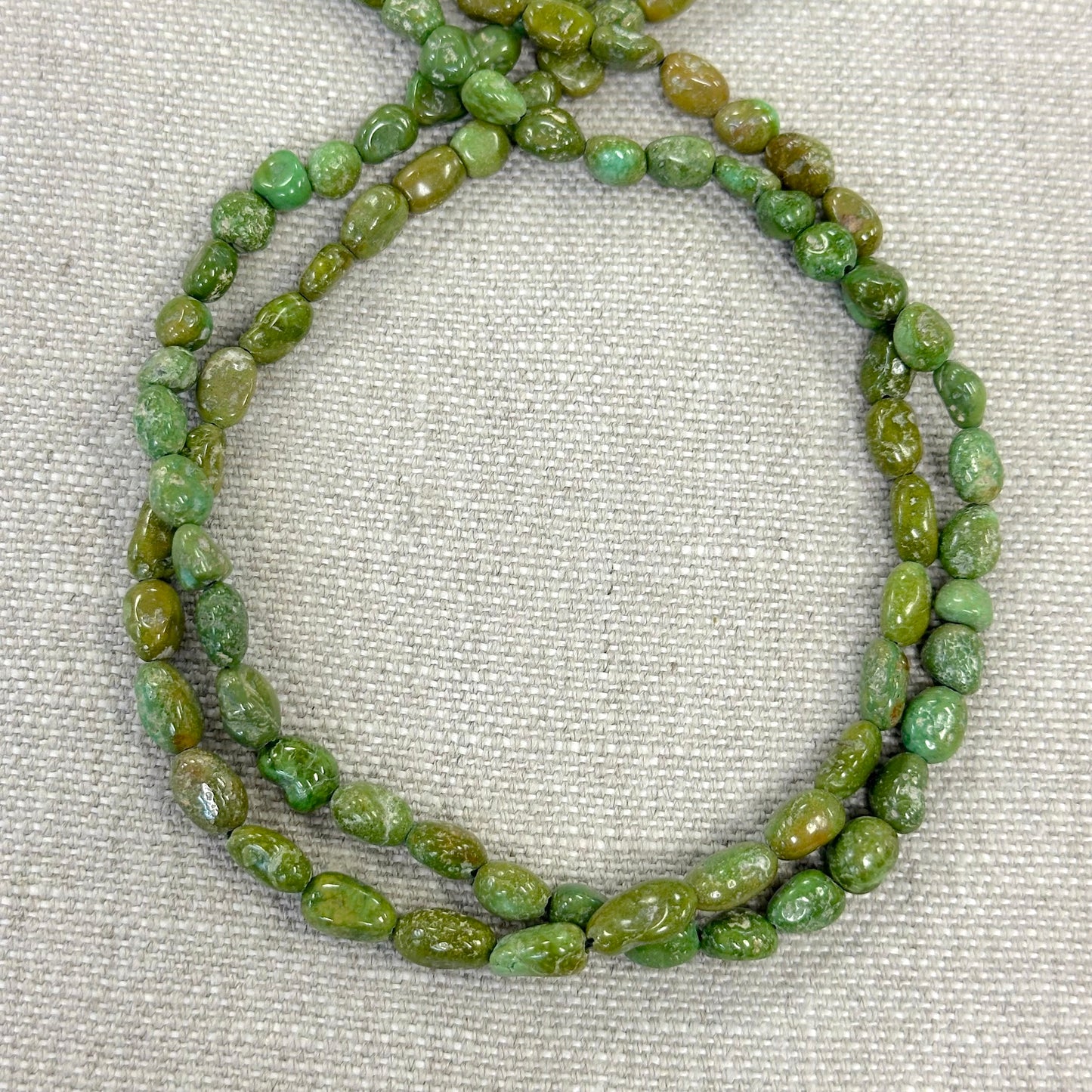 Kingman Emerald Valley 6.5-7mm Freeform Nugget Strands  -- 16"