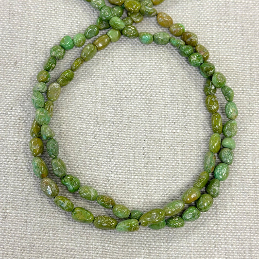 Kingman Emerald Valley 6.5-7mm Freeform Nugget Strands  -- 16"