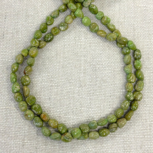 Kingman Emerald Valley 6.8-8mm Freeform Nugget Strands  -- 16"