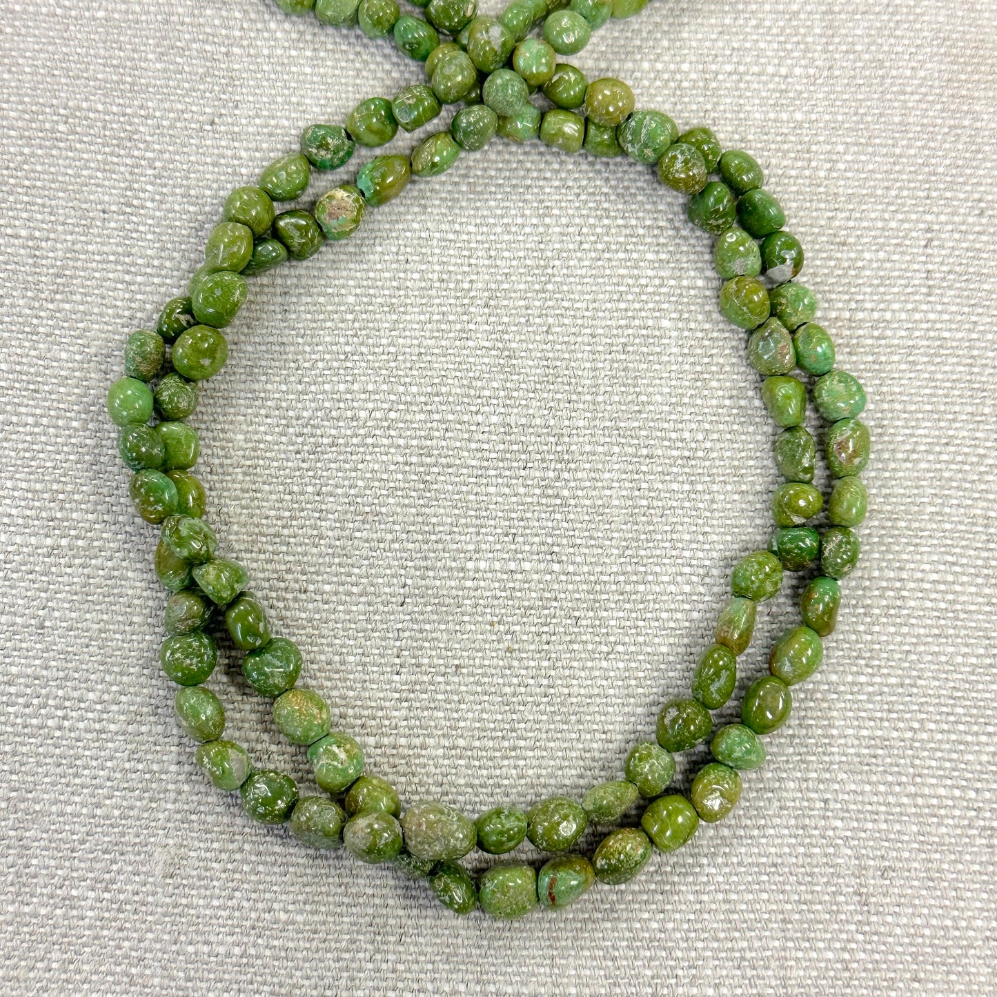 Kingman Emerald Valley 6.5-7.2mm Freeform Nugget Strands  -- 16"