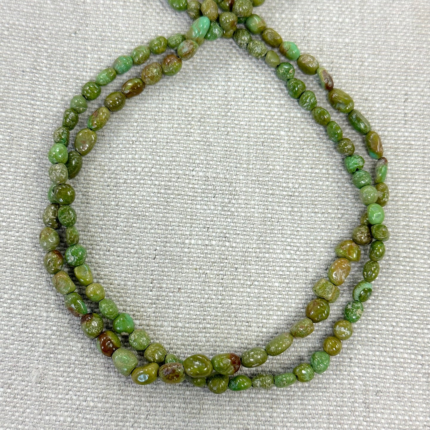 Kingman Emerald Valley 5-6.5mm Freeform Nugget Strands  -- 16"