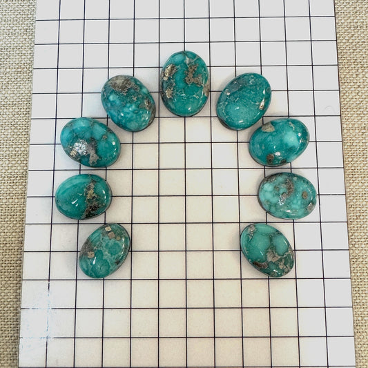 White Water Turquoise Cabochon Set
