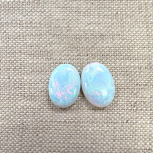 Sterling Opal Oval 10x14mm Pair