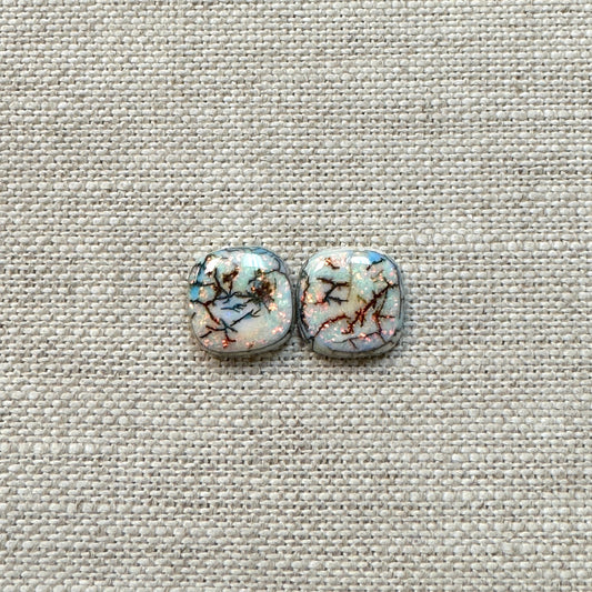 Sterling Opal 10mm Cushion Cut Square Cabochon Set