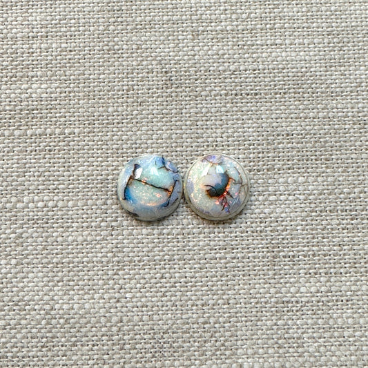 Sterling Opal 10mm Round Cabochon Set
