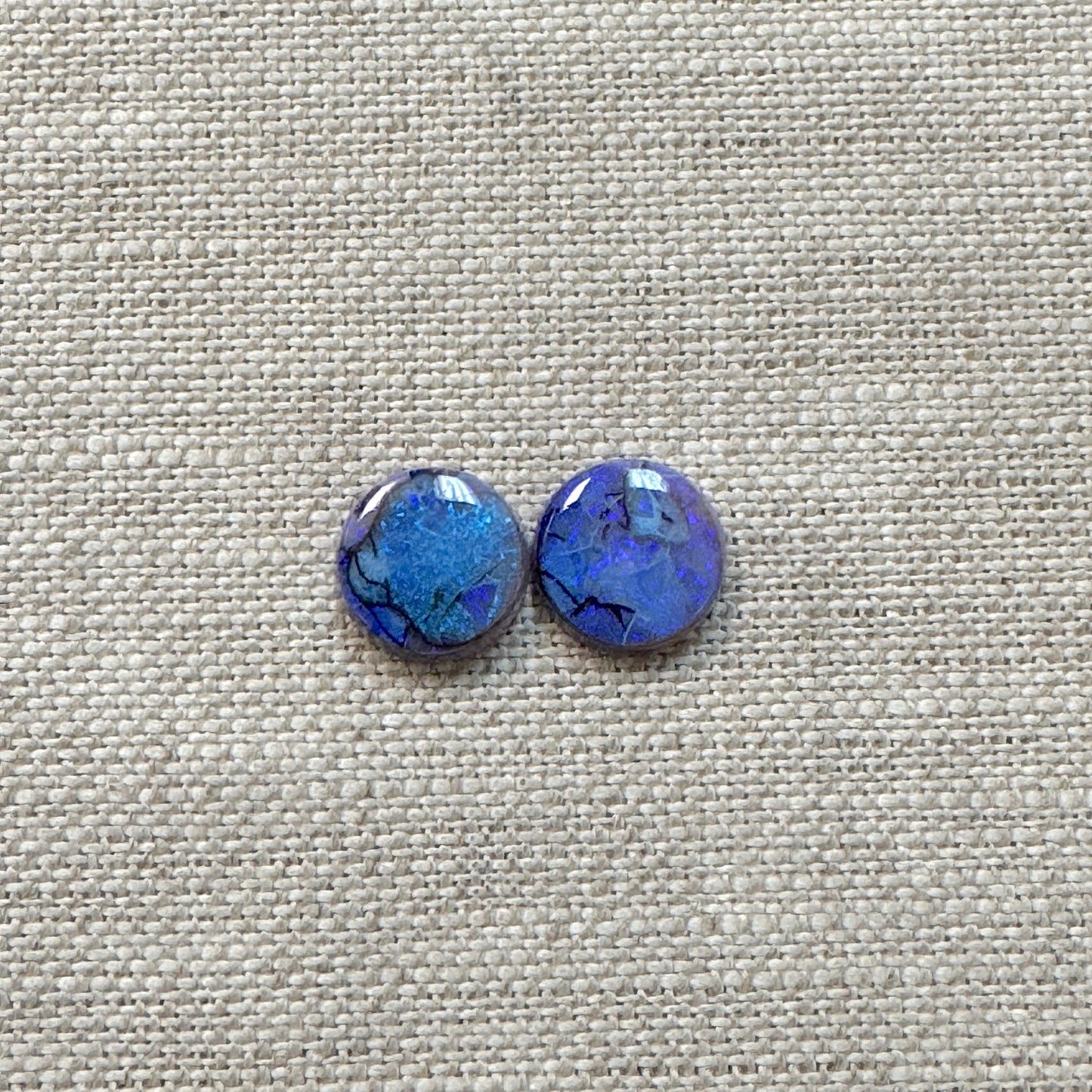 Sterling Opal 10mm Round Cabochon Set