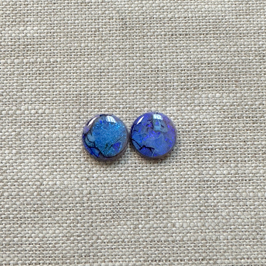 Sterling Opal 10mm Round Cabochon Set