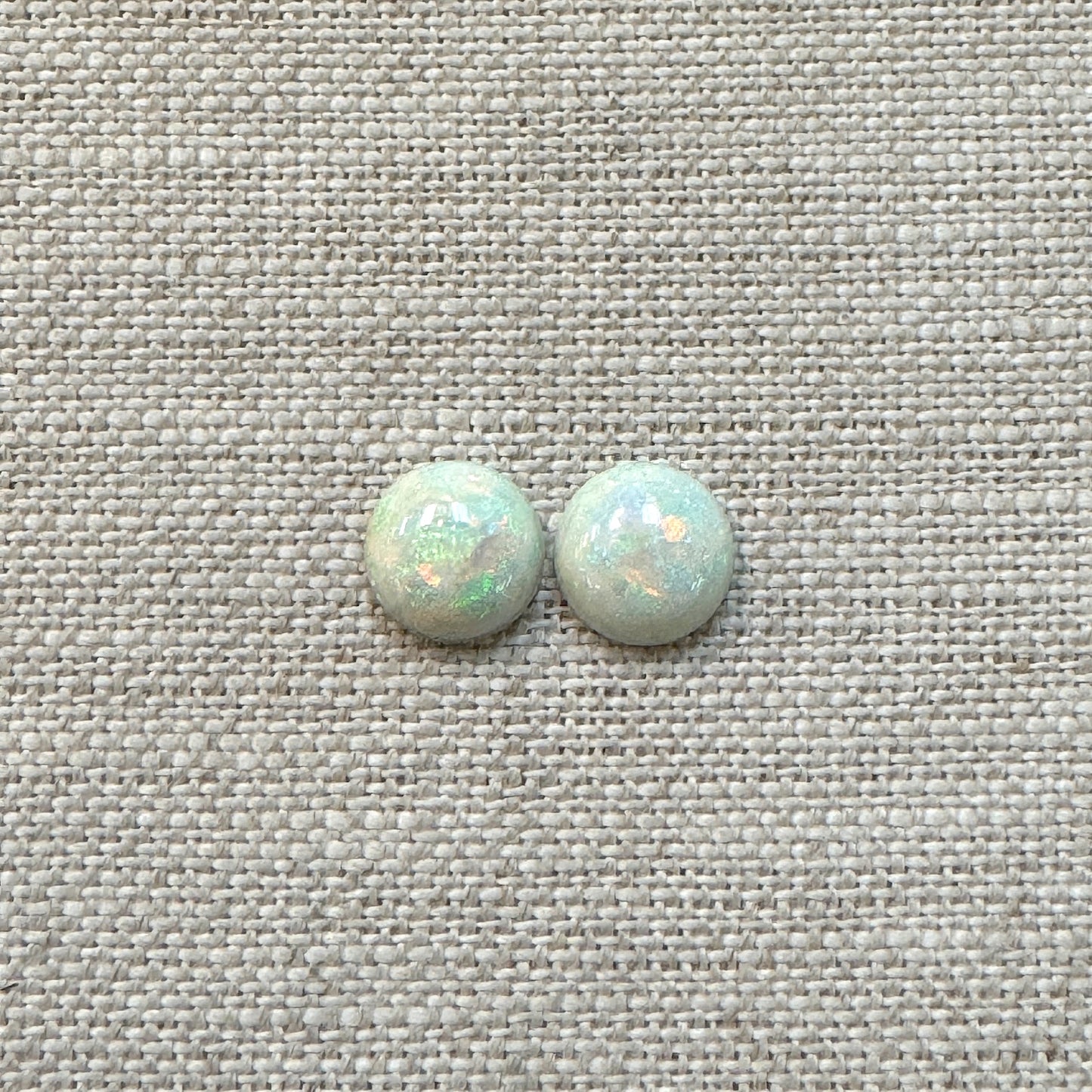 Sterling Opal 8mm Round Cabochon Set