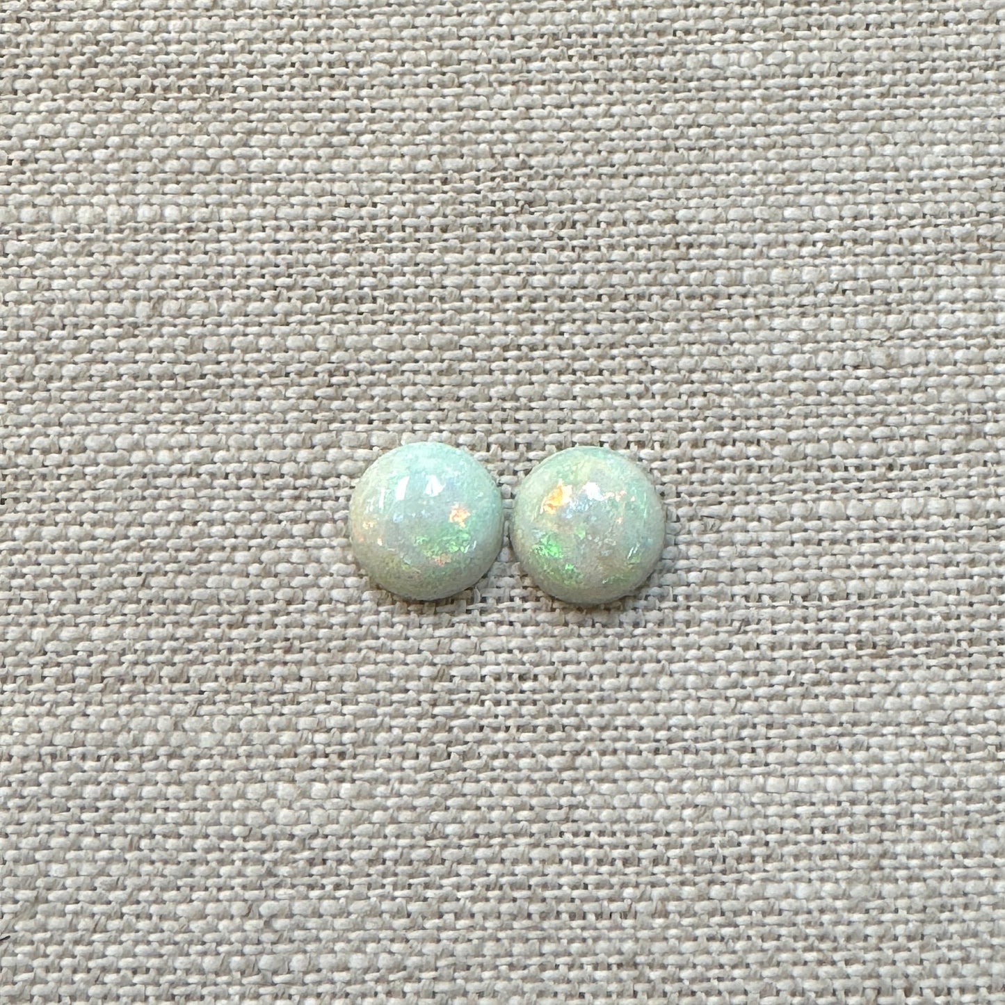 Sterling Opal 8mm Round Cabochon Set