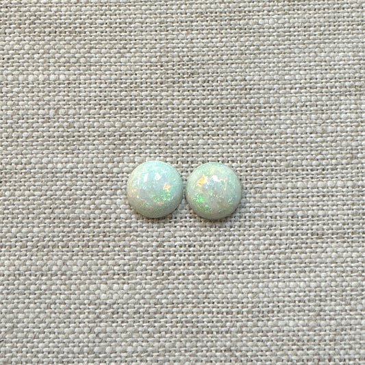 Sterling Opal 8mm Round Cabochon Set
